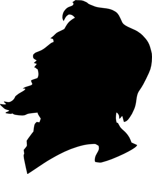 Man with beard clipart silhouette clipartfox 4