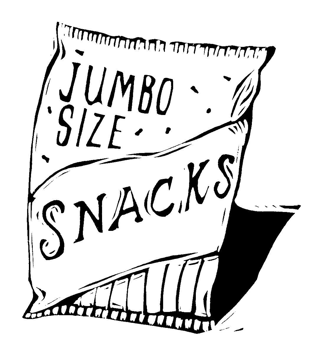 Snack bag with food clipart