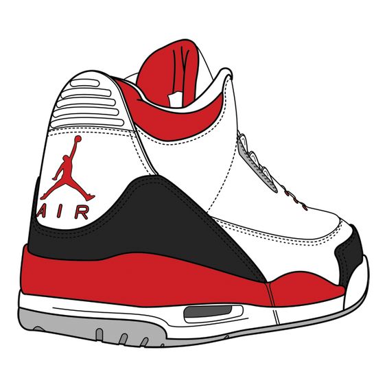 Sneaker jordan shoes drawings clipart free brands