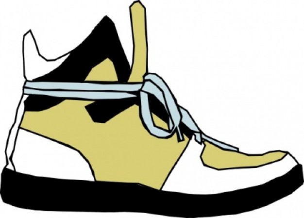 Sneaker orange shoe clip art at vector image
