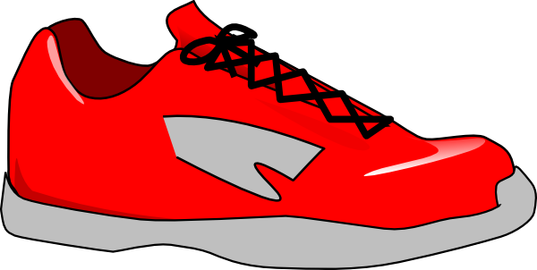 Sneaker red tennis shoes clipart