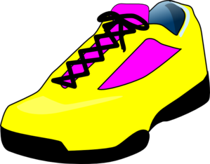 Sneaker yellow shoe clip art at vector clip art