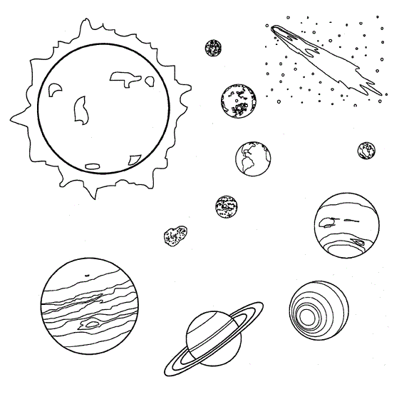 Solar system black and white clipart clipartfest 2