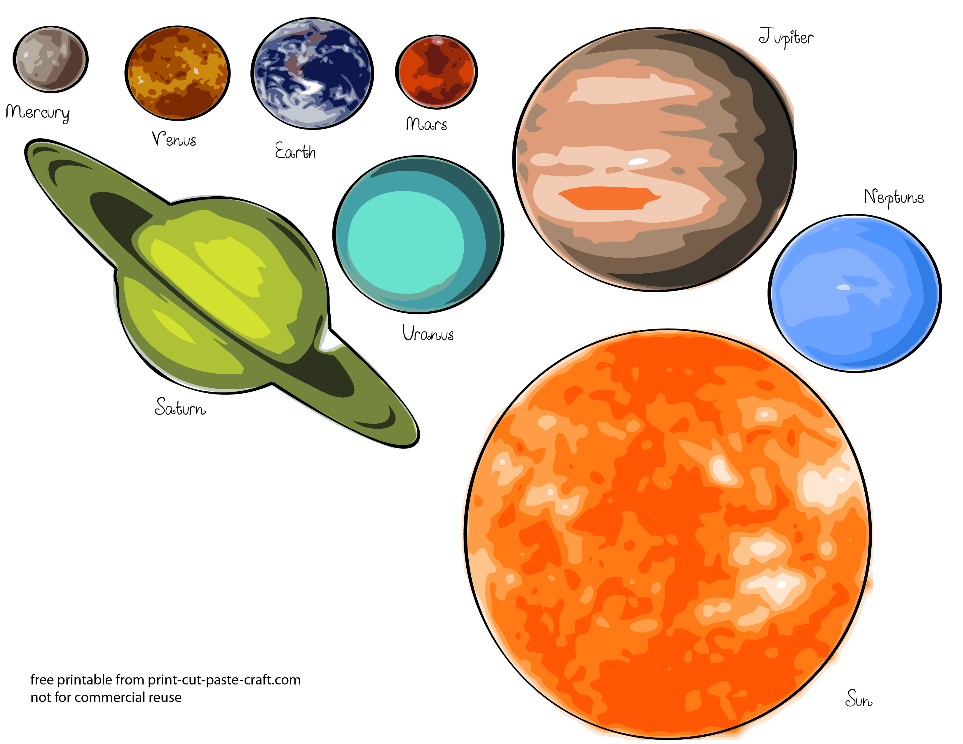 Solar system clipart for kids free printable clipartfest