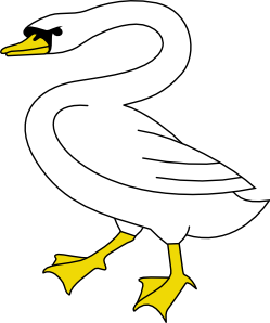 Swan clip art at vector clip art free