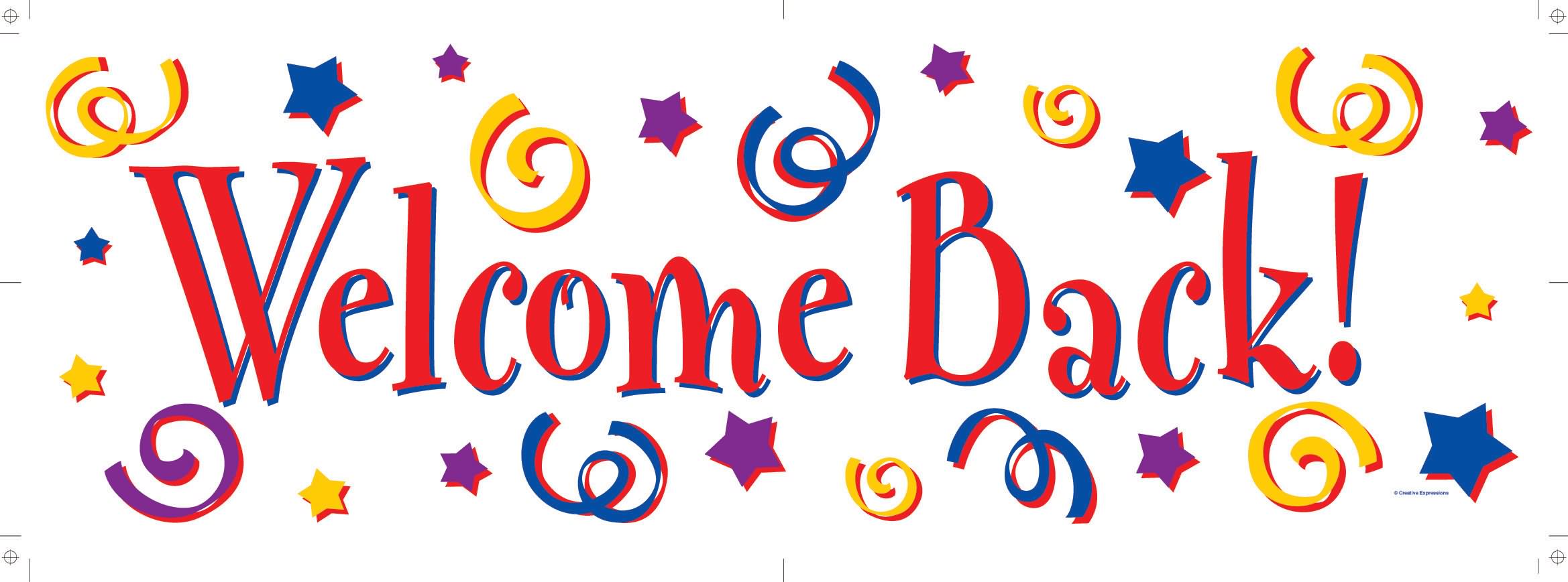 Welcome back sign clipart clipartfox