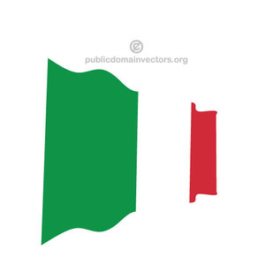 7 italian national flag clip art vectors