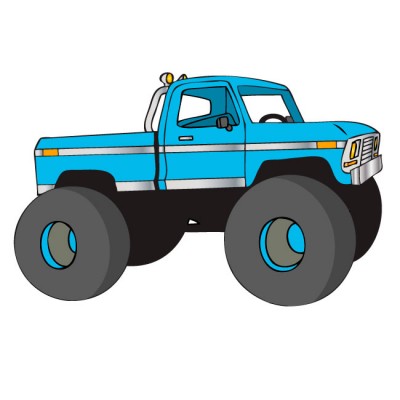 Blue monster truck clipart clipartfest