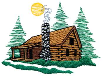 Cabin camping clipart 2