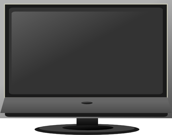 Flat screen television clipart 2