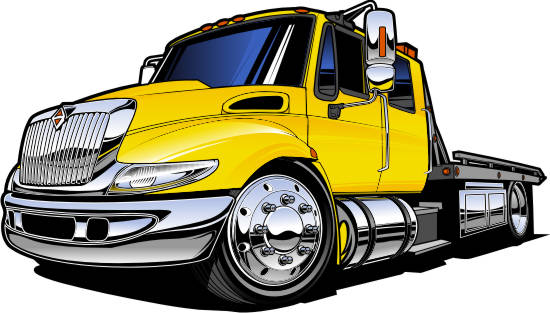 Flatbed tow truck clipart clipartfest
