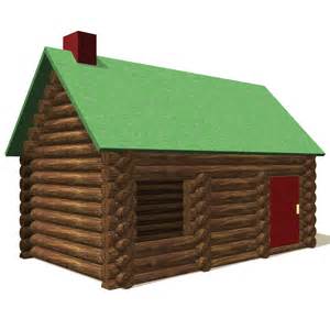 Free log cabin clipart 2