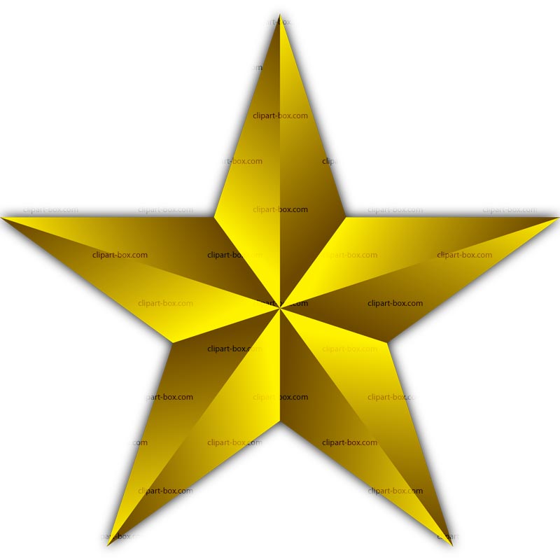 Gold star clip art 3