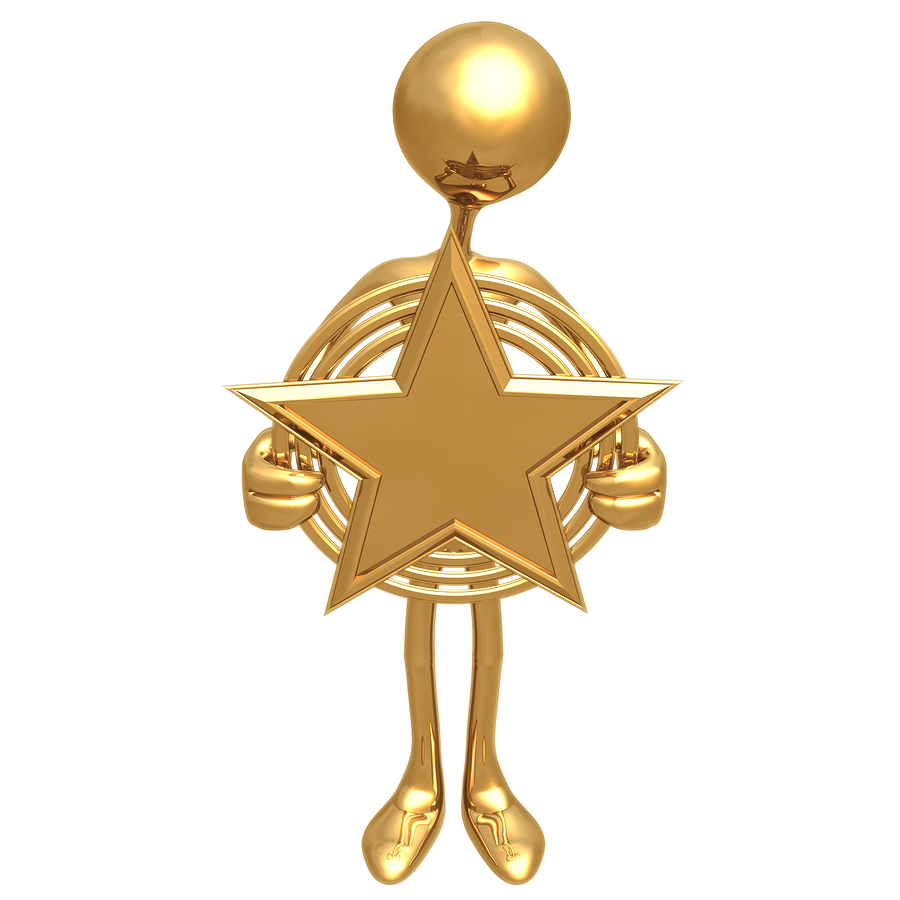 Gold star star award clipart
