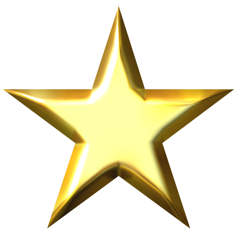 Gold star star no background clipart