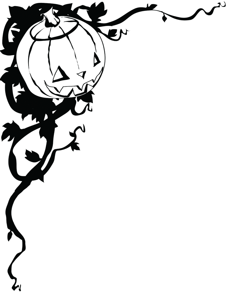 Halloween border black and white free clipart images