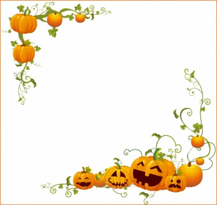 Halloween border pumpkin border clip art