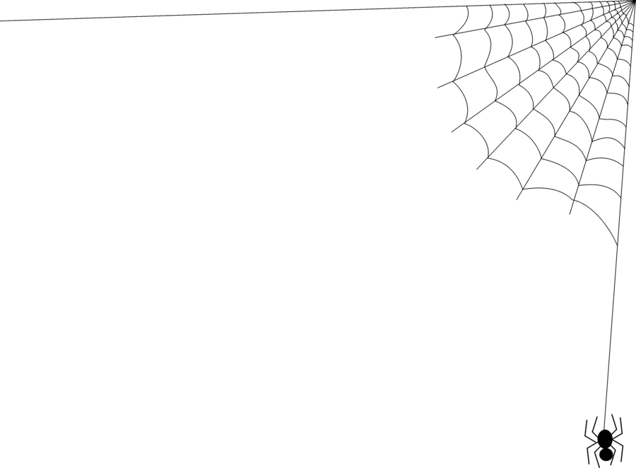 Halloween border spider web borders clipart