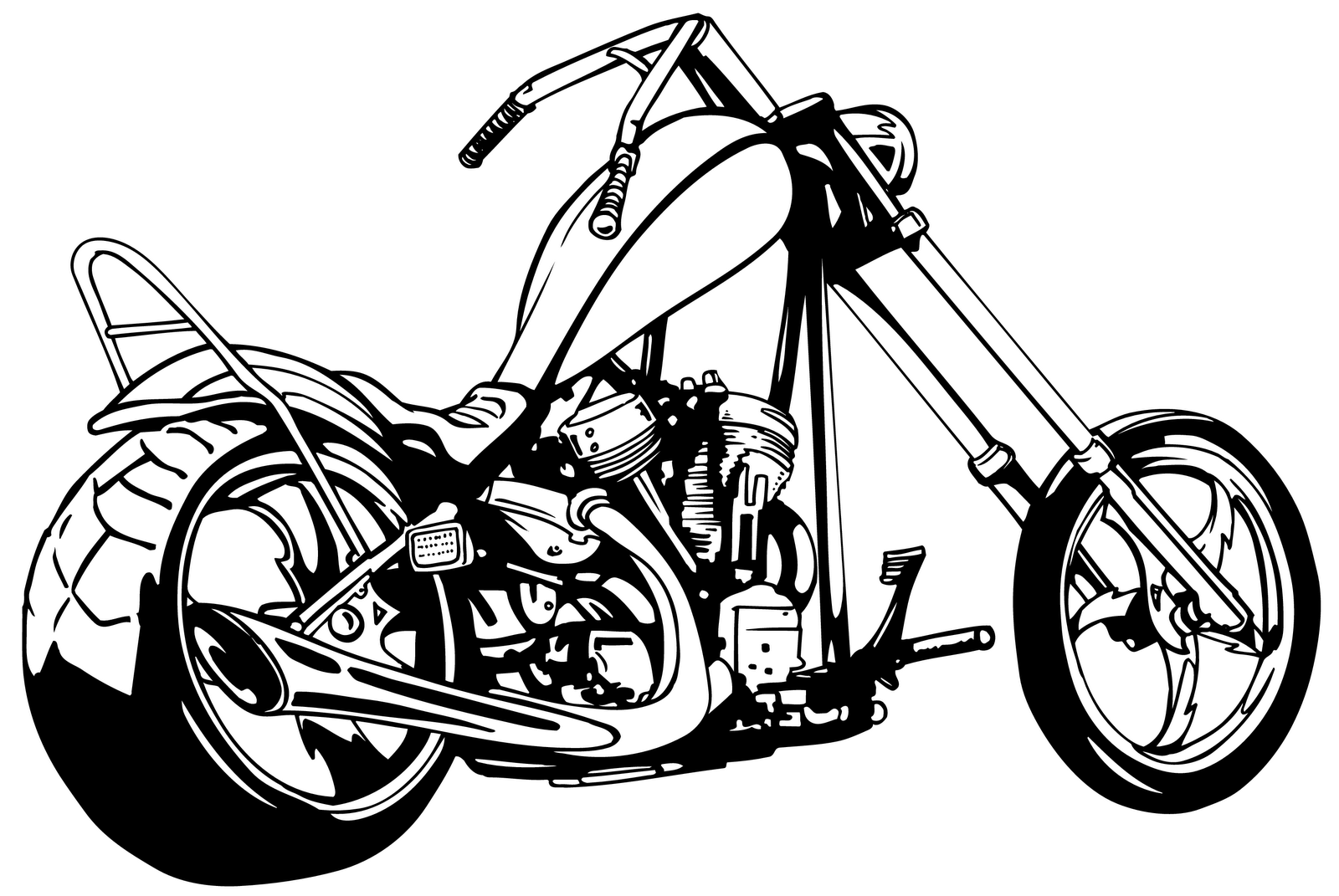 Draw A Harley Davidson Motorcycle, HD Png Download , Transparent Png Image  - PNGitem