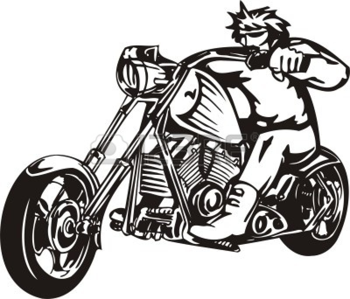Harley davidson free motorcycle clipart