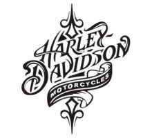 Harley davidson vector clip art picture of a