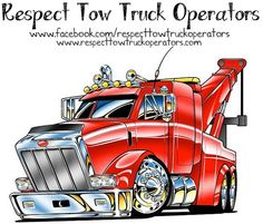 Medium duty tow truck cartoon art by hotrodkristina clip art