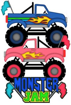 Monster truck clip art little boys' birthdays to