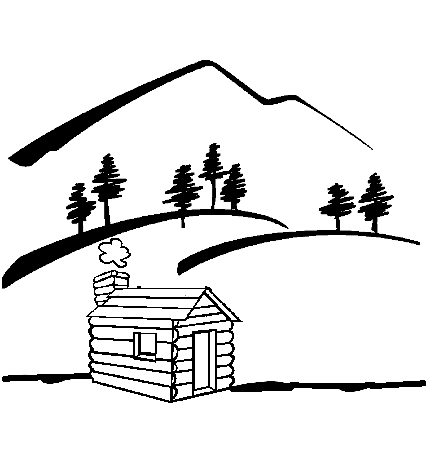 Mountain cabin clipart clipartfox