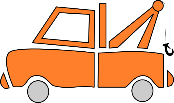 Orange tow truck clip art at vector clip art