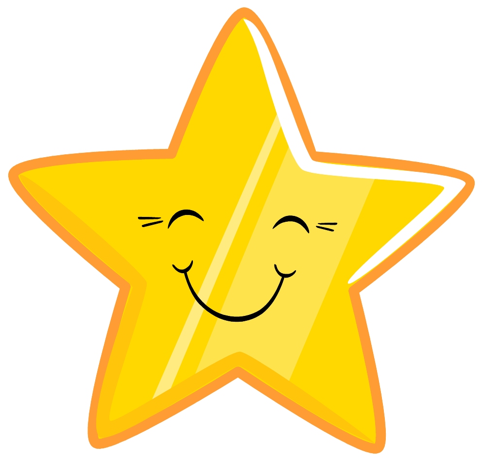 Smiling gold star clipart clipartfest