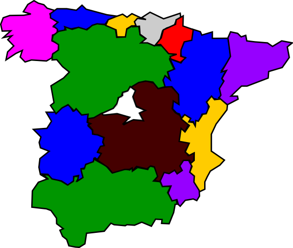 Spanish regions clip art at vector clip art