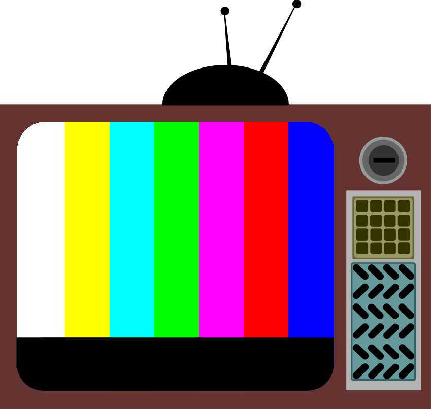 Television animated clipart 4