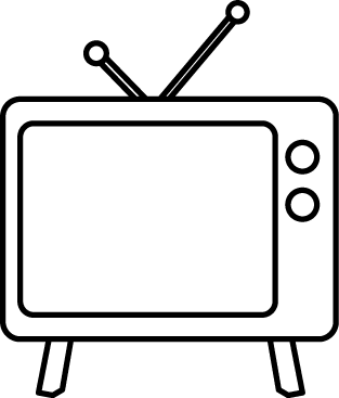 Television outline clipart
