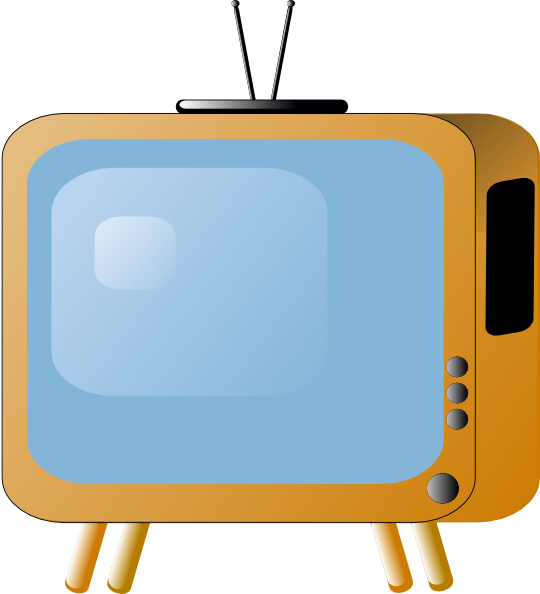 Television tv set clipart