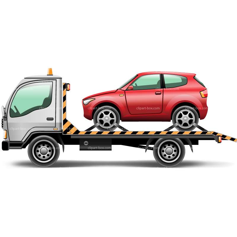 Tow truck blue truck graphic clipart