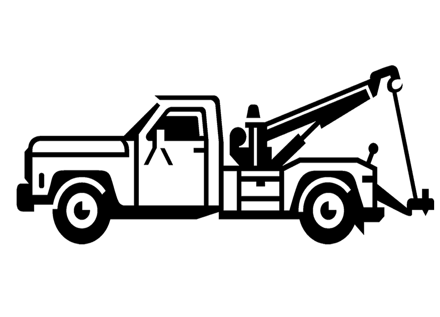 Tow truck towing clipart