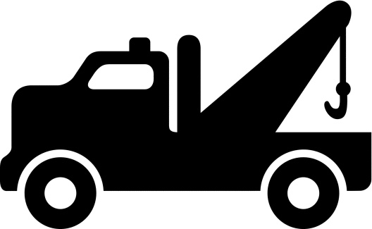 Tow truck truck vector art clipart