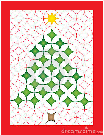 Christmas quilt clipart