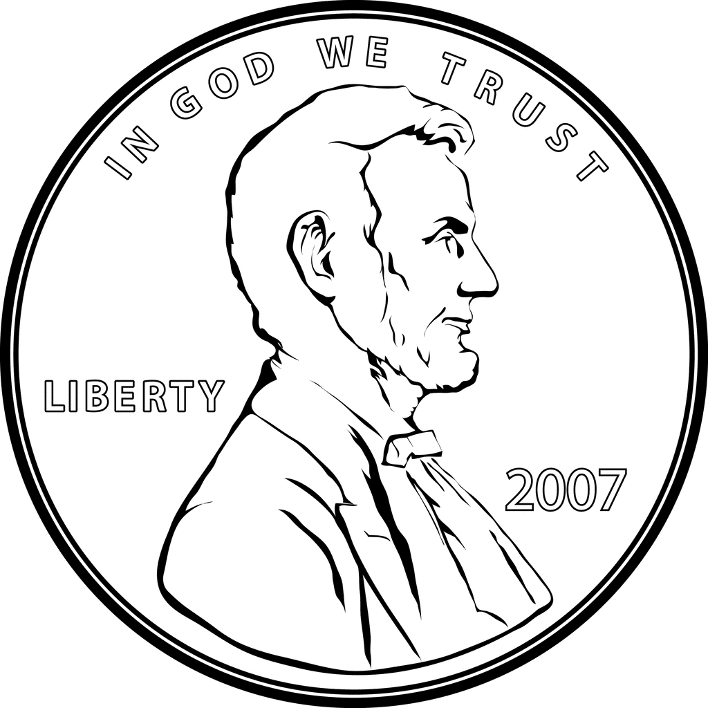 Coins clip art black and white free clipart images 2