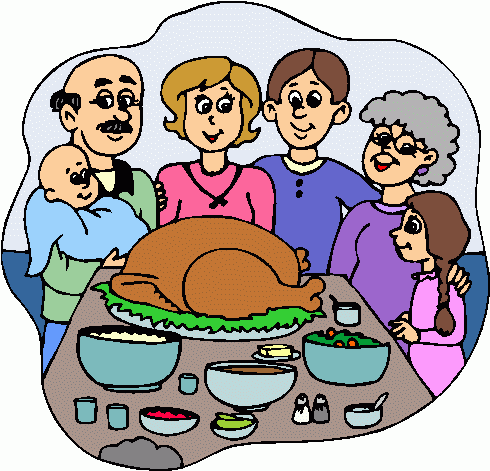 Dinner thanksgiving family clipart