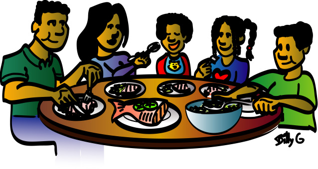 Family dinner clipart free images 2