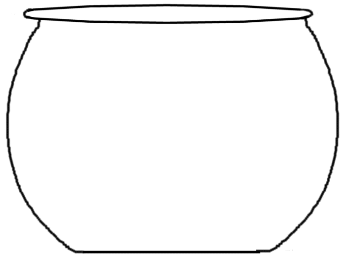 Fish bowl clipart black and white free