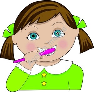 Girl brush teeth clipart free images 2