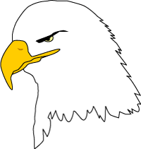 Patriotic usa bald eagle clip art