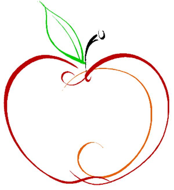 Apple Outline Clip Art Clipartix