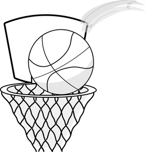Basketball clipart black and white free
