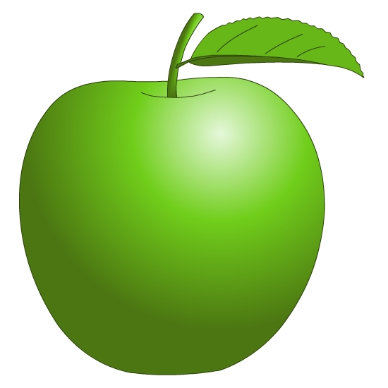Bitten green apple clipart free images 3