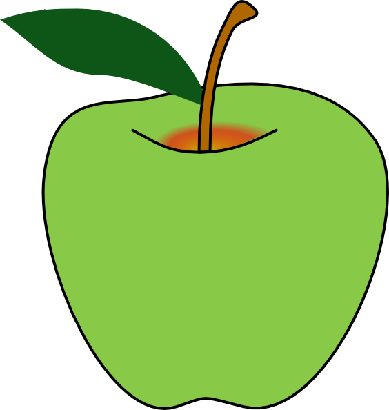 Bitten green apple clipart free images