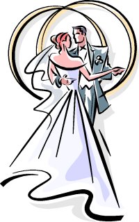 Black and white wedding clipart clipart wedding