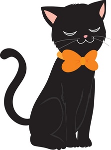 Black cat clip art 2